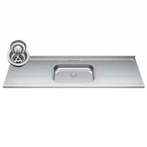 Balcão De Cozinha Com Pia Inox 160cm 3 Gavetas Andréia Branco - Ajl Móveis