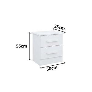 Mesa De Cabeceira 2 Portas New Athos - D' Doro Branco