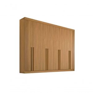 Guarda Roupa Casal 8 Portas Ripado 8 Gavetas Com Pés Daymont - D' Doro Cinamomo-ripado