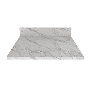 Tampo Para Balcao 60 Cm Marmore Branco Tecno Mobili Marmore