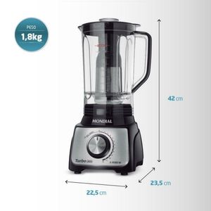 Liquidificador L1100 12 Vel. 1100w Mondial Preto 110v
