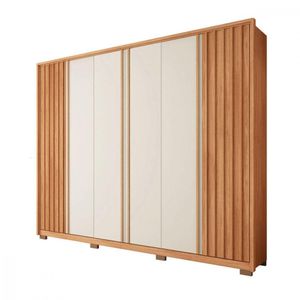 Guarda Roupa Casal Apollo 6 Portas Freijo Off White Caemmun
