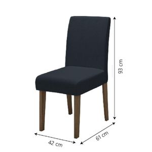 Conjunto De Mesa Sala De Jantar Miami Com 6 Cadeiras Trieste Suede 1,60m Cedro / Off White / Chumbo