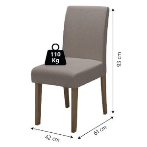 Conjunto De Mesa Sala De Jantar Trieste 0,90m Quadrado Com 4 Cadeiras Estofado Madeirado-mascavo