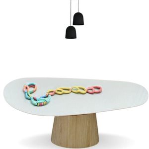 Mesa De Jantar Cone Oval Orgânica 120x80cm