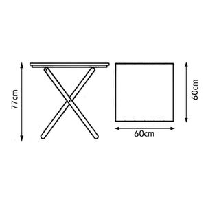 Conjunto De Mesa Dobrável 60x60 Com 4 Cadeiras Com Mesa Aparador Tarimatã - Imbuia