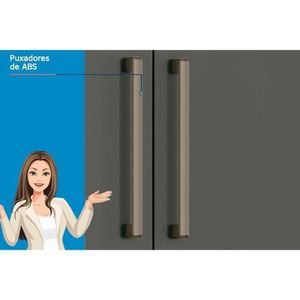 Armário Sapateira Casal Star C- 2 Portas Jatobá-grafite - Santos Andirá