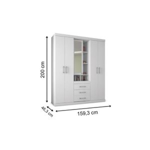 Guarda Roupa Casal 5 Portas E 3 Gavetas Havana Star 5.3 Jatobá - Santos Andirá
