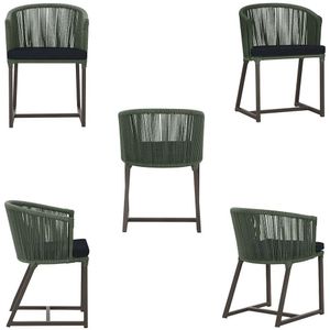 Mesa Com 6 Cadeiras De Jantar Noronha E12 Trama Original Verde