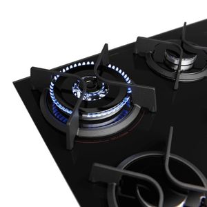 Cooktop 4 Bocas Preto com Mesa de Vidro e Tripla Chama Dako Supreme Bivolt