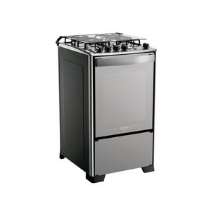 Fogão 4 Bocas Espelhado com Mesa Inox Dako Magister Inox Style Bivolt