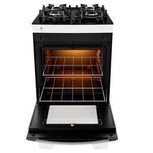 Fogão 4 Bocas Branco com Mesa de Vidro Atlas Agile Up Bivolt