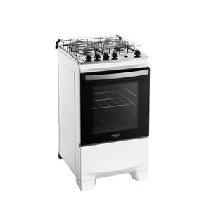 Fogão 4 Bocas Branco com Mesa Inox Dako Novo Supreme Bivolt
