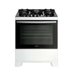 Fogão 5 Bocas Branco com Mesa de Vidro e Tripla Chama Dako Novo Supreme Glass Bivolt