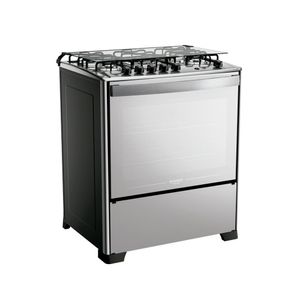 Fogão 5 Bocas Espelhado com Mesa Inox Dako Magister Inox Style Bivolt