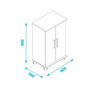 Armário em MDP com 2 Portas e 5 Prateleiras BRV Móveis - Branco