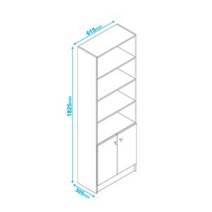 Armário Multiuso em MDP com 2 Portas e 4 Prateleiras BRV Móveis - Branco