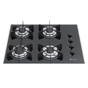 Cooktop a Gas 4 Bocas Venax Volare Preto
