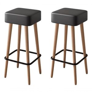 Kit 2 Banquetas Banco Alta Luxo Para Area Gourmet Cozinha Bar Balcao Bistro Courino Preto Eli Móveis E Decoração