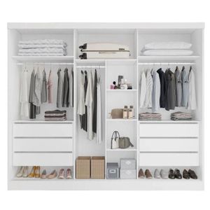 Guarda-roupa Casal 3 Portas 6 Gavetas - Bergamo-branco - Bianchi Móveis