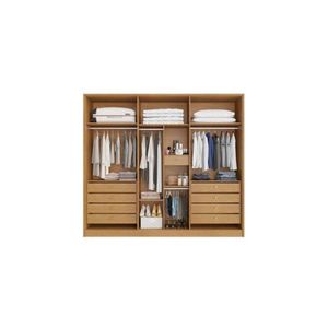 Guarda-roupa Casal 6 Portas 9 Gavetas 2,70m - Ibiza-nature - Bianchi Móveis