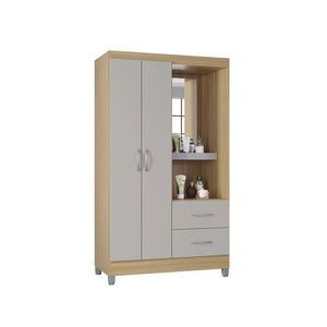 Guarda Roupa Cordoba Com 2 Portas E 2 Gavetas Poquema Damasco/off White