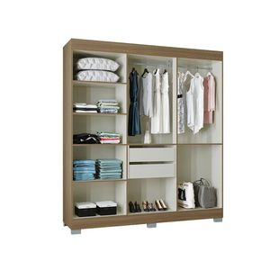 Guarda Roupa Barcelona Com 6 Portas E 2 Gavetas Poquema Castanho/off White