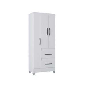 Guarda Roupa Capri Com 3 Portas E 2 Gavetas Poquema Branco