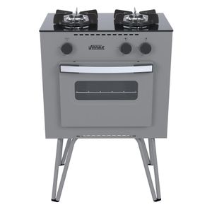 Fogao a Gas 2 Bocas Venax Mini Cook Grafite