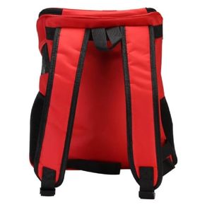 Mochila Pet Transporte Com Ventilação Cachorro Gato Vermelha