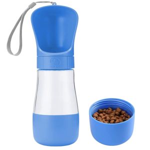 Garrafa Bebedouro Pet Portátil 2 em 1 – Água e Ração, Compacta, Prática e Ideal para Viagens!