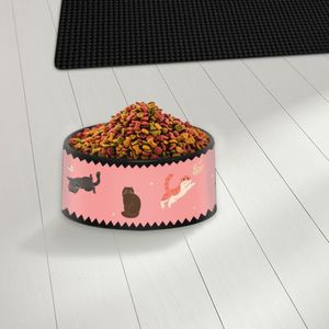 Comedouro e Bebedouro Pet - Gato Rosa