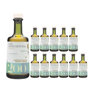 Kit Azeite de Oliva Las Doscientas Chileno Extra Virgem Arbequina 500ml com 12 unidades