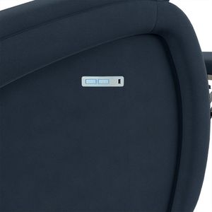 Poltrona Do Papai Reclinável Napoli Elétrica Botão Led Veludo Fh1 - D'rossi Cor Azul