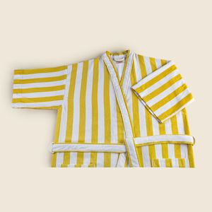 Roupão Atoalhado Algodão Amarelo - A\CASA