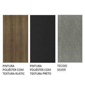 Conjunto Sala De Jantar Mesa Tampo De Vidro 4 Cadeiras Ivy Madesa Rustic/preto/silver