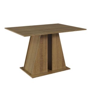 Conjunto Sala De Jantar Mesa Tampo De Madeira 6 Cadeiras Rustic/bege Marrom Sharon Madesa