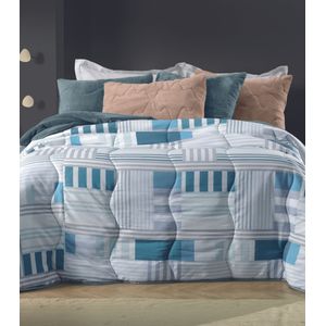 Edredom Blend Confort Solteiro Altenburg Azul