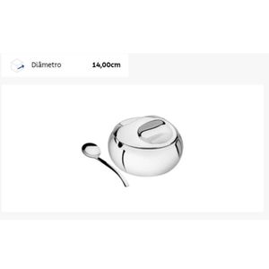 Kit Para Farinha Tramontina Service Em Aço Inox 14 Cm 2 Peças