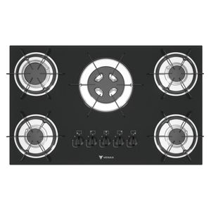 Cooktop a Gas 5 Bocas Venax Sognare Tripla Chama Preto