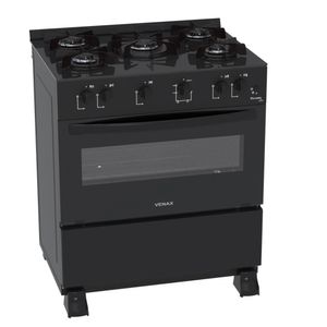 Fogao a Gas 5 Bocas Venax Picasso Line Preto
