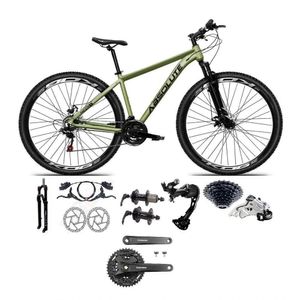 Bicicleta Aro 29 Absolute Nero 5 Câmbio Traseiro Shimano Alívio E Altus 27v Freio Hidráulico Garfo Trava Oliva Tam 15