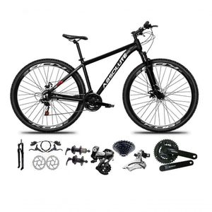 Bicicleta Aro 29 Absolute Nero 5 Shimano Altus 24v Freios Hidráulicos Garfo Com Trava Preto Tam 17