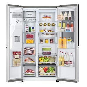 Geladeira Smart LG Side by Side InstaView Craft Ice UVnano 598L Motor Inverter GC-X257CSHS 127V