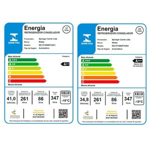Geladeira Midea Frost Free Duplex Smartsensor Prata 347L 220V MD-RT468MTA502