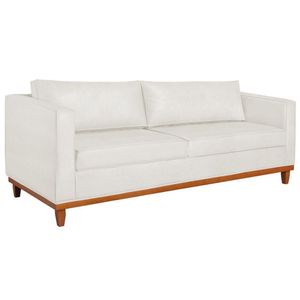 Sofa 3 Lugares Europa 180cm Estilo Conforto E Elegancia Bouclé Adj Decor Branco