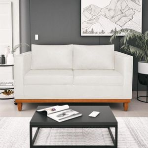 Sofa 3 Lugares Europa 180cm Estilo Conforto E Elegancia Bouclé Adj Decor Branco
