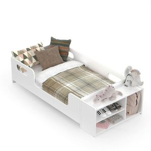Cama Infantil Aconchego Montessoriana Com Sapateira E Sapateira Quarto De Criança Menina E Menino Cor Branco Rofemar