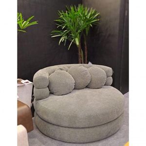 Chaise Estofada Redonda Terracota Orgânica 1,40x1,40x0,82mt Awa