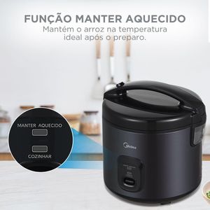 Panela De Arroz Elétrica 3L Preta Midea PAE30P1 110V
